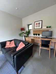 Mid century leather Couch