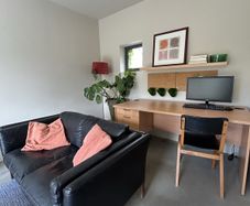 Mid century leather Couch