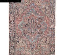 Kukoon distressed red rug