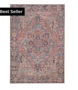 Kukoon distressed red rug