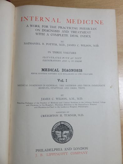 Internal medicine diagnosis .  WIlson .
