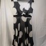Black white polkadot Occasion dress size 12 100% Silk Postage included Image 2