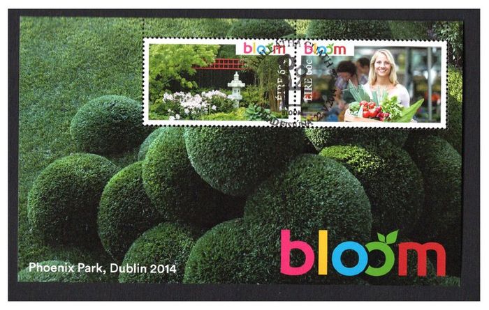 2014 Ireland Bloom Commemorative Stamps Miniature Sheet Fine Used with First Day of Issue Cancel