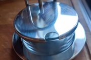 Vintage Italian Stainless Steel and Glass dish for  Parmesan cheese,Honey, jam etc..