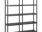 Storage Shelf 5-Tier Black 142x38x170 cm Plastic