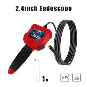 Digital Borescope 2.4 inch Color LCD Screen Endoscope Camera 5.5MM Camera IP67 Waterproof Semi-Rigid Snake Camera With 6 LED