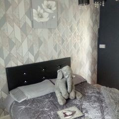 double bed base with diamond headboard