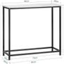 Console Table  Marble Effect Gold or Black Image 5