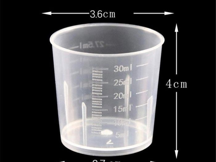 NEW 60 Pack 30ml Plastic Mixing Cup Measuring Cups Graduated Cups with 50 Pack Wooden Stirring Sticks Plastic Mixing Kit for Mixing Resin Paint Stain