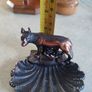 Romulus and Remus Brass / bronze  Figurine With Shell Dish as trinket dish / or ashtray. Image 7