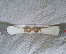 80s 90s Vintage Floral High Waist Belt With Gold Clasp