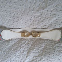 80s 90s Vintage Floral High Waist Belt With Gold Clasp