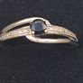 9 ct white gold sapphire and diamonds ring Image 4