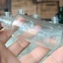 474 - Set of 6 Vintage Clear Glass Cork Screw Top Collectible Decorative Bottles Image 2