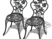 Bistro Chairs 2 pcs Cast Aluminium Green