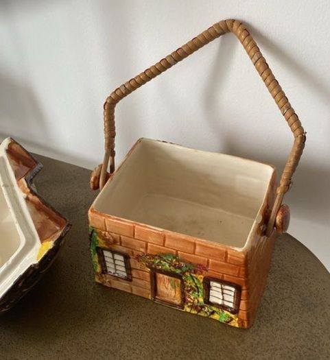 Antique China Toby jug Cheese Closch Cottage Biscuit Barrel Jugs