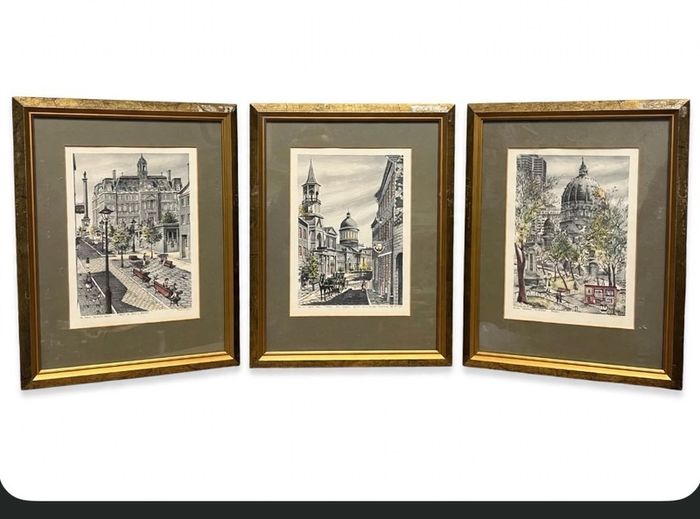 1970s Canadian etchings set of 3
