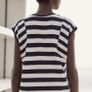 Brand Neck Crew Neck 100% Cotton Next Look Slub Jersey Cap Sleeve Printed T-Shirt in Size UK20 Image 3