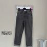 Ladies Grey Black High Rise Slim Straight Jeans Image 4