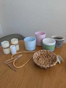 Home decorations flower pots, led candles