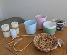 Home decorations flower pots, led candles