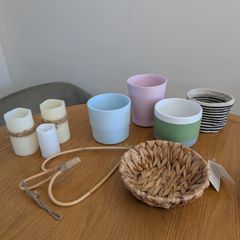 Home decorations flower pots, led candles