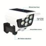Outdoor Motion Sensor Solar Lights 77 LED FloodLight Waterproof Wireless Dummy Decoy Fake Security Camera for Porch Garden Patio Image 2