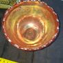 1920s Marigold Carnival Glass Bowl a Thistle and Thorn design, possibly manufactured by Sowerby Glass in the 1920s, no chips or cracks, Image 4