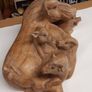 Wood carving sow and piglets Image 4