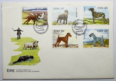 Ireland 1983 DOGS Fauna & Flora FDC Envelope 5 x EIRE Irish Stamps Full Set