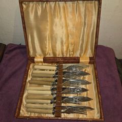 Set of Vintage Fish Forks and Knives