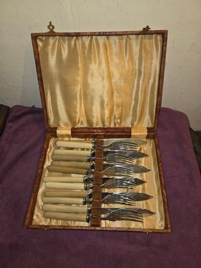 Set of Vintage Fish Forks and Knives