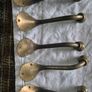 Brass Coathooks Vintage Antique brass set of 5 original coathooks Image 8