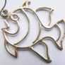 Vintage 925 Sterling Silver Fish Earrings Image 6
