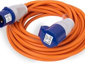 10M Extension Lead - Heavy Duty Caravan Hook Up Cable, 16 Amp Cable 240V Camping Extension Lead, High Visibility, Orange Mains Power Cable - Ideal for Campervans & Motorhomes (10 Metres)