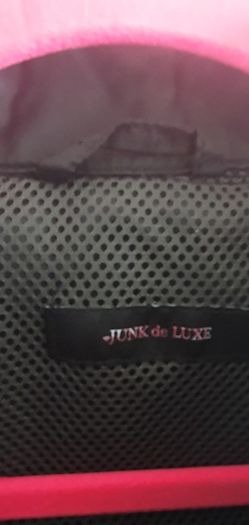 JUNK de LUXE Mens black hooded zip-up Sz S - Rrp 129.95 (New)