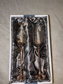 Newbridge Rose gold stemmed champagne glasses