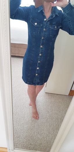 Denim Mini Dress - Size 6