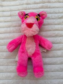 Vintage Pink Panther Plush Soft 1964 Mirisch-Geoffrey Mighty Star approx. 27 cm. Loose Head Used Dirty Please see photos