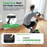 Upgraded Folding Exercise Bike with 16-Level Adjustable Magnetic Resistance, 330/350LBS Quiet Foldable Indoor Cycling Bike, Fitness Stationary Bike with LCD Display & Large Comfortable Seat Cushion Image 3