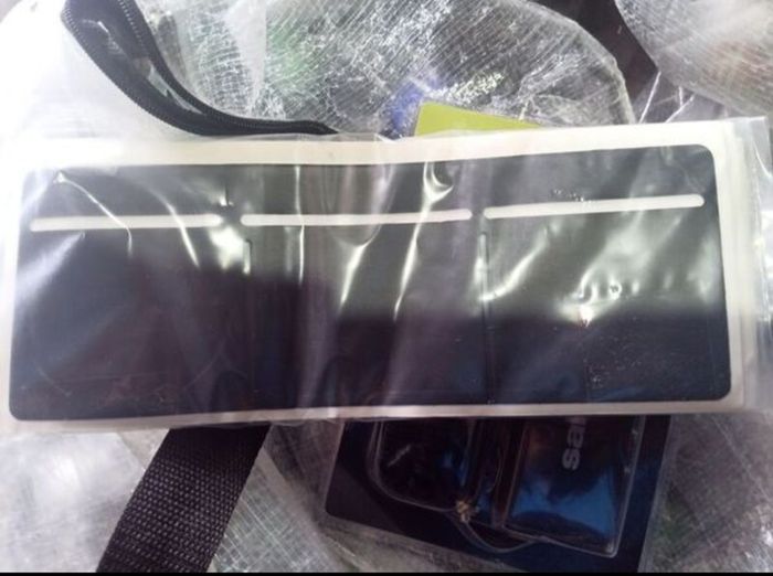 Black 3 slot tax disc holder