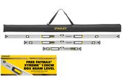 STA143688 Stanley FatMax Xtreme 60cm, 120cm &amp; 180cm Levels with Carry Bag 3 Piece Set