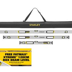 STA143688 Stanley FatMax Xtreme 60cm, 120cm & 180cm Levels with Carry Bag 3 Piece Set