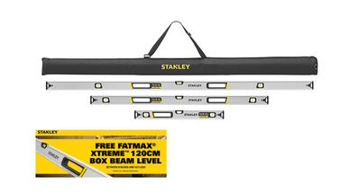 STA143688 Stanley FatMax Xtreme 60cm, 120cm & 180cm Levels with Carry Bag 3 Piece Set