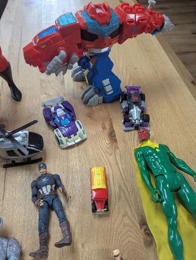 action figures and vehicles
