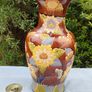 52cms Vintage Lotus Flower floor vase Image 6
