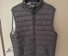 Crosshatch Mens Padded Gilet Grey Size L