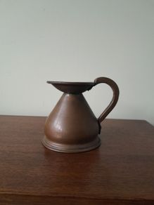 19th C 1/2 Gill Copper Jug with lead seal