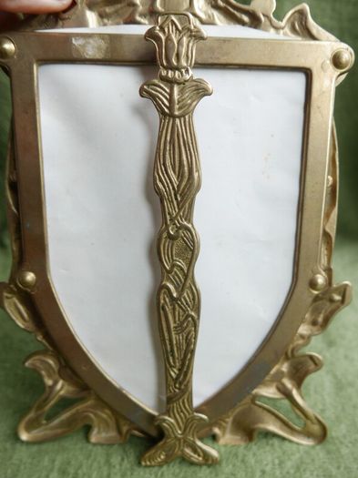 Vintage Botanical Brass Photo Frame