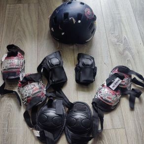 Helmet ,knee pads, elbow pads and hand wrist protectors